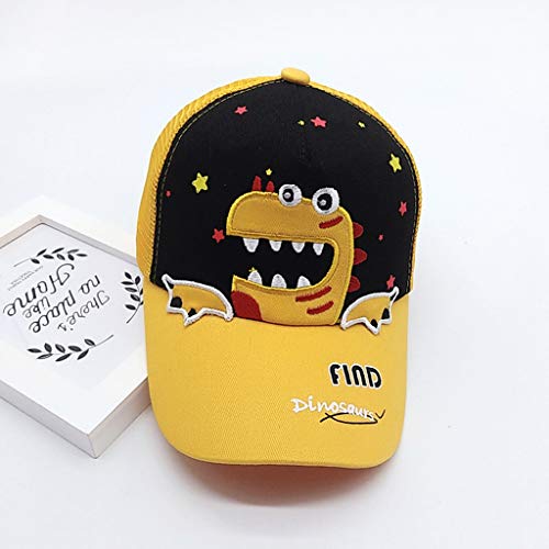 YWLINK♥♥Verano NiñOs Dibujos Animados Gorra De BéIsbol De Carta De Dinosaurio para NiñOs De SeccióN Delgada Gorra De Visera AlgodóN Moda Casual Transpirable Deportes Al Aire Libre Viajes Regalo