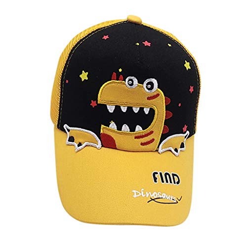 YWLINK♥♥Verano NiñOs Dibujos Animados Gorra De BéIsbol De Carta De Dinosaurio para NiñOs De SeccióN Delgada Gorra De Visera AlgodóN Moda Casual Transpirable Deportes Al Aire Libre Viajes Regalo