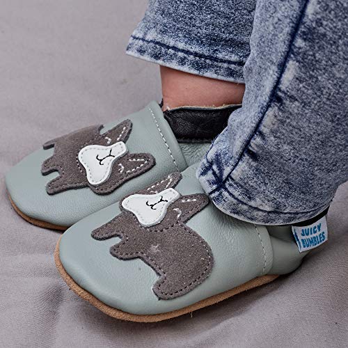 Zapatillas Bebe Niño - Zapato Bebe Niño - Zapatos Bebes - Calzados Bebe Niño - Bulldog Gris - 6-12 Meses