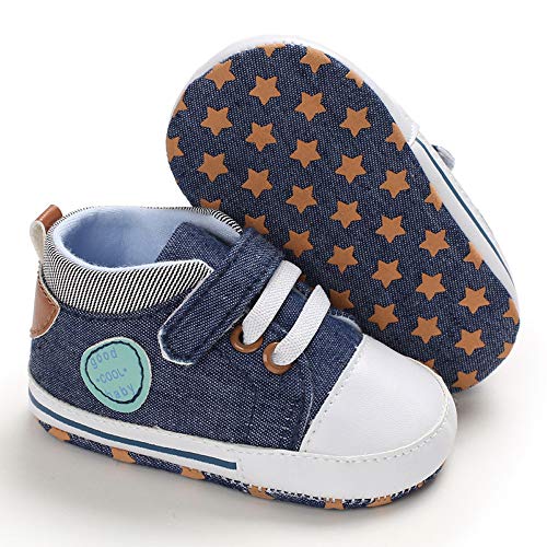 Zapatillas Bebe Niño Zapatos Primeros Pasos Bebé Recién Nacido Azul 12-18 Meses