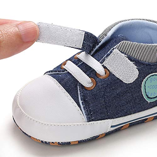 Zapatillas Bebe Niño Zapatos Primeros Pasos Bebé Recién Nacido Azul 12-18 Meses