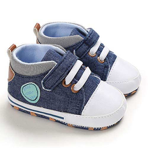 Zapatillas Bebe Niño Zapatos Primeros Pasos Bebé Recién Nacido Azul 12-18 Meses