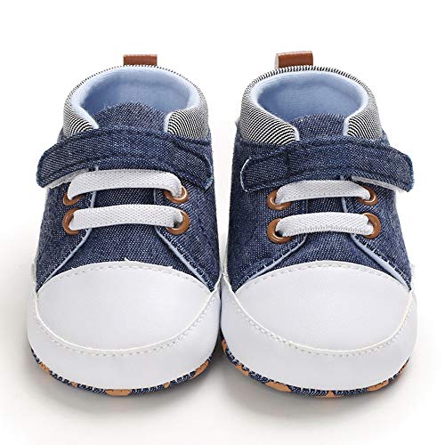 Zapatillas Bebe Niño Zapatos Primeros Pasos Bebé Recién Nacido Azul 12-18 Meses