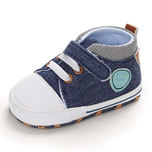 Zapatillas Bebe Niño Zapatos Primeros Pasos Bebé Recién Nacido Azul 12-18 Meses