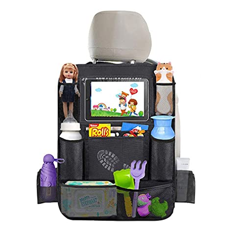 1 Organizadores para Coche, Niños de Coche Organizador para Asientos de Coches, Universal Multi-Bolsillo Protector Trasero del Asiento de Coche para almacenar botellas, libros, aperitivos