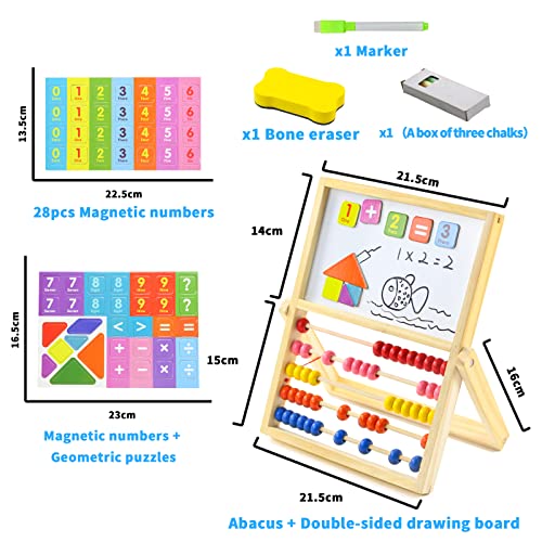 Abaco Infantil Pizarra Magnetica Infantil Caballete Juegos Educativos Niños 2 3 4 5 6 Años, Abacos Para Niños Primaria Doble Cara Pizarra Blanca Infantil Con Numero Pascua Regalos 2 3 4 5 6 Años