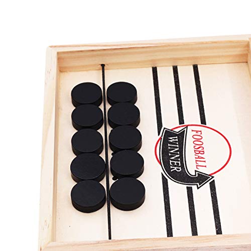 ACEHE Futbolín de mesa, juego de tablero para rebotar ajedrez para padres e hijos, ajedrez interactivo, rebote, ajedrez, ruffle, pelota, mesa de hockey, juguete de escritorio, color negro y beige