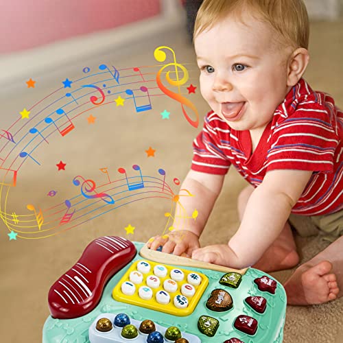 Akokie Juguetes Niños 1 Año Juguetes Niños 2 3 Años Musicales Cubo Juguetes 2 en 1 Juguetes Teléfono Bebés Piano Infantil Juguetes Musicales con Luces Y Sonidos Juegos Educativos (Versión Inglesa)