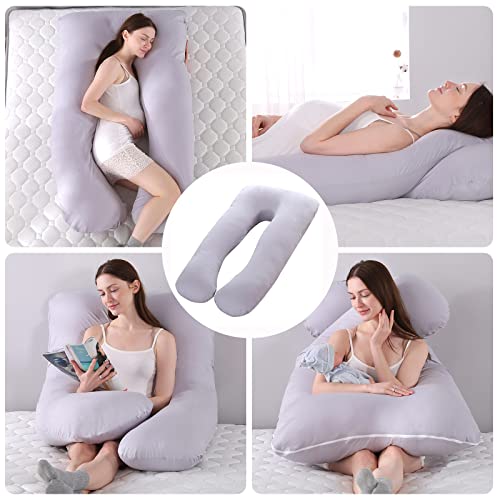 Almohada de Embarazo, Almohada Extragrande para Adultos, Almohada Corporal para Maternidad y Sleep Confort, Almohada en Forma de u , con Funda extraíble y Lavable