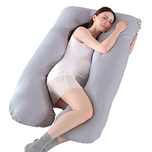 Almohada de Embarazo, Almohada Extragrande para Adultos, Almohada Corporal para Maternidad y Sleep Confort, Almohada en Forma de u , con Funda extraíble y Lavable