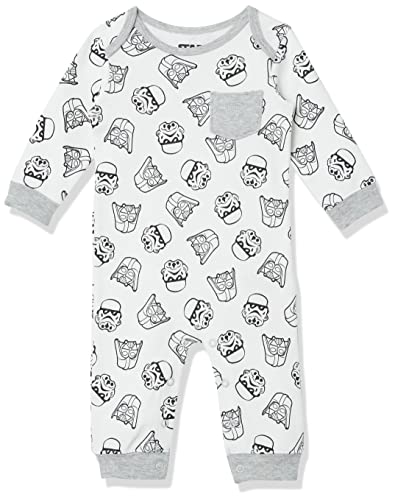 Amazon Essentials Disney Star Wars Marvel Cotton Coveralls Body, Paquete de 3 Tiny Trooper, Prematuro, Pack de 3