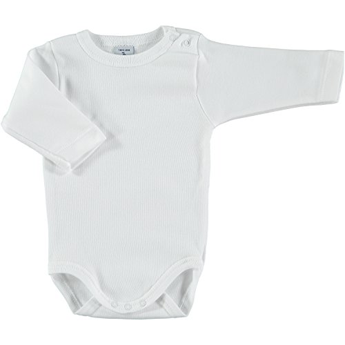 BABIDU Body Abierto Hombro, Blanco, 18 Meses Bebe-Unisex