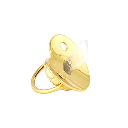 Baby Golden Chacifier Líquido Línea de silicona M Dummy Toother Con Cadena Clip Diseño Ortodontico Simétrico