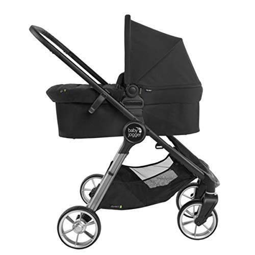 Baby Jogger City Mini 2 Duo Slate - Cochecito compacto de 4 ruedas + capazo + barra delantera en color gris