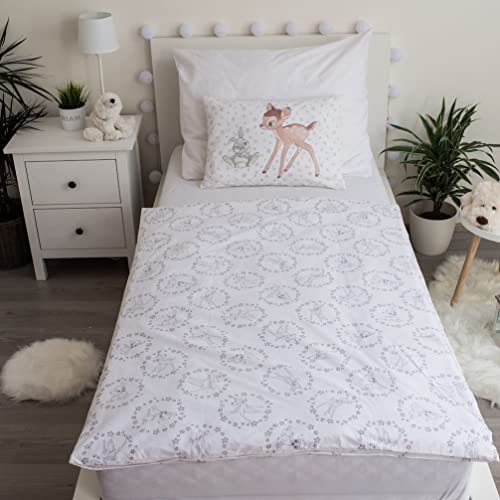 Bambi - Juego de ropa de cama para bebé (100 x 135 cm + 40 x 60 cm, 100% algodón), diseño de Disney