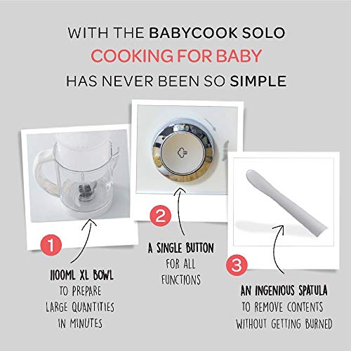 Béaba BABYCOOK SOLO Edición Silver/White - Robot de cocina 4-en-1 (UK IMPORT - Color: Blanco/Plata)