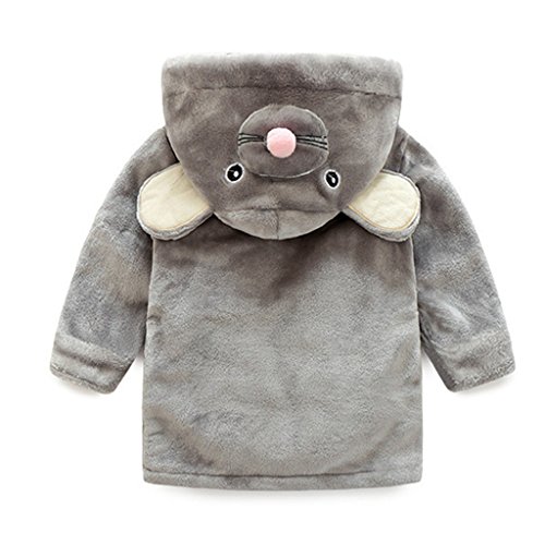 Bebé Albornoz con Capucha Niños Niñas Pijama Ropa de Dormir para Infantil 0-12 Meses,Gris