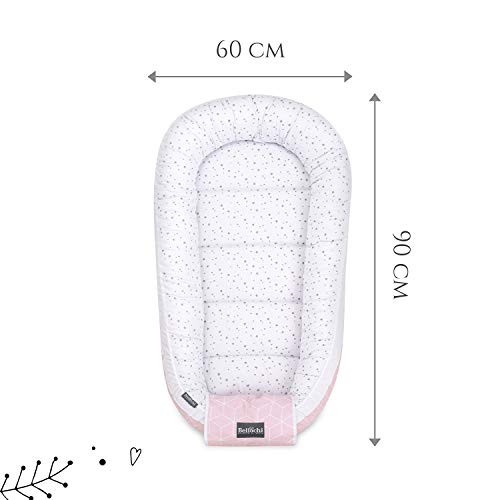 Bellochi Juego 2en1 Saco de dormir para bebé y Nido Bebe Recien Nacido - Reductor de Cuna Nido para Bebe - 100% Algodón - OEKO-TEX Certificado - Aurora