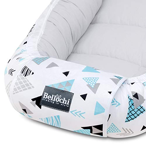 Bellochi Juego 2en1 Saco de dormir para bebé y Nido Bebe Recien Nacido - Reductor de Cuna Nido para Bebe - 100% Algodón - OEKO-TEX Certificado - Tresor