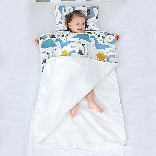 BELUPAI Saco de dormir para bebé, alfombrilla para siesta con almohada extraíble y manta adecuada para el hogar, guardería preescolar