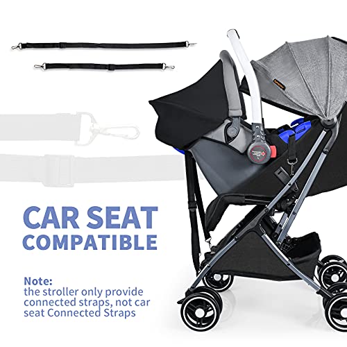 besrey Silla Paseo Bebe Ligera Compacta Cochecito Viaje Avión solo 4,9 kg Carritos de Bebe Plegable 6-36 Meses,Gris