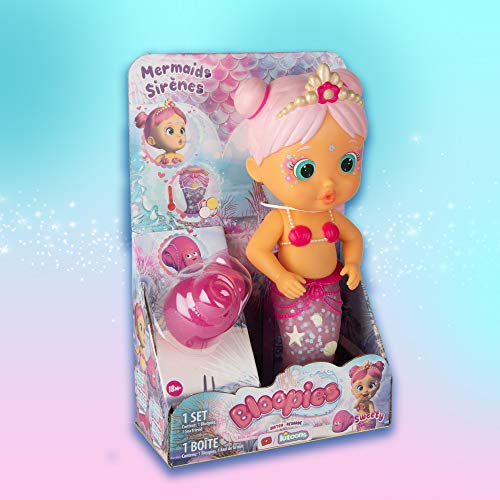 Bloopies Sirenas Sweety Muñeca sirena que lanza Agua y hace Burbujas, Juguete de baño para +18 meses