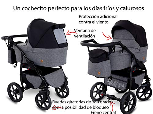 Boston Cochecito de Bebe 3in1 Combi Carrito SILLA de COCHE by GaGaDumi (B3 The Azure Cost)