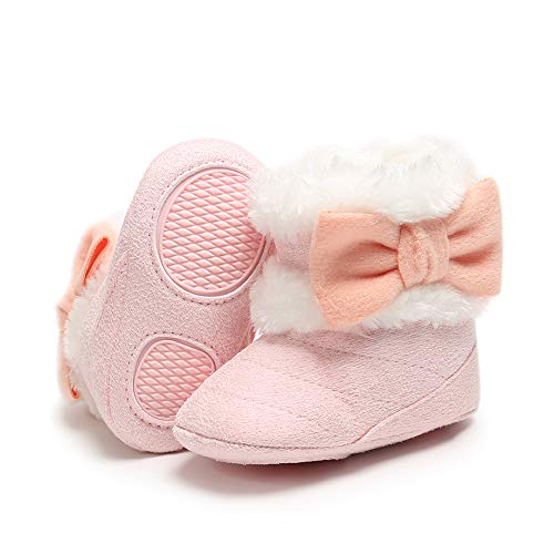 Botas de Bebés Unisexo Zapatos Primeros Pasos Invierno Soft Sole Botas Suaves de Nieve de Suela 0-18 Meses