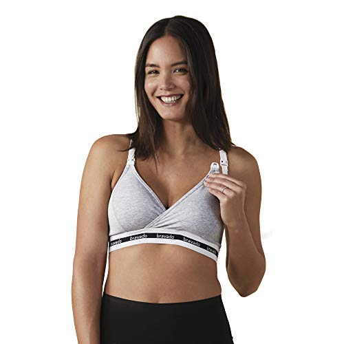 Bravado Designs Women’s Original Maternity & Nursing Sleep Bra, Dove Heather, Large Disfraces para Adulto, l Mujer