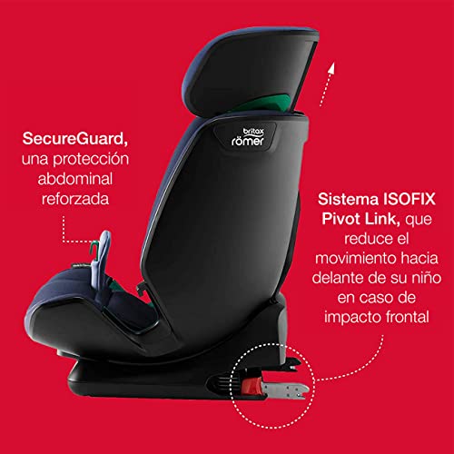 BRITAX RÖMER Silla Coche ADVANSAFIX M i-SIZE Evolutiva con Anclaje ISOFIX Niño de 76 a 150 cm Grupo 1/2/3 de 15 meses a 12 años, Storm Grey