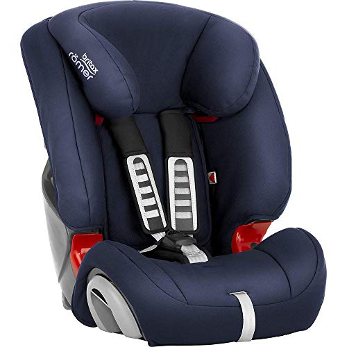 BRITAX RÖMER Silla Coche EVOLVA 1-2-3 Evolutiva y Cómoda Niño de 9 a 36 kg Grupo 1/2/3 de 9 Meses a 12 Años, Moonlight Blue