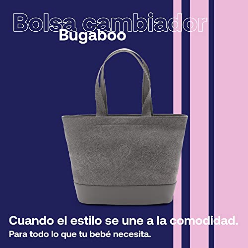 Bugaboo Bolsa cambiador, Bolsa para pañales con bolsillos de fácil acceso, portabiberones aislante, cambiador y 3 bolsas de mano en Grey Melange