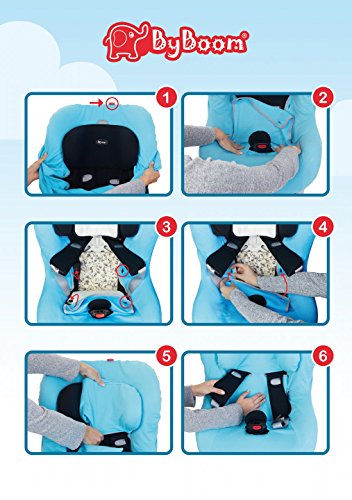 byboom – Funda de verano algodón para niños de Auto asiento, universal para por ejemplo Britax Römer King II ATS, LS, King Plus, SafeFix Plus/Plus TT, color: aqua