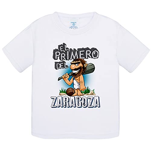 Camiseta bebé frase el primero del Zaragoza para hincha de su equipo de fútbol - Blanco, 1 año