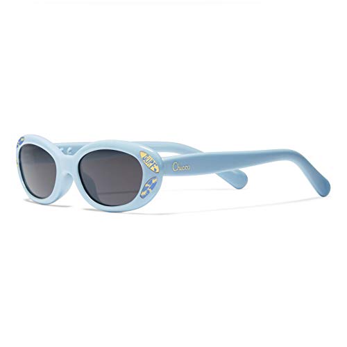 Chicco - Gafas de Sol Infantiles Para Bebés De 0 meses, Con Montura flexible y Lentes Anti Arañazos, Color Azul, Estampado Surf