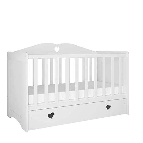 Children's Beds Home - Cuna Cama Olivia - Para Bebés Recién Nacidos - Colchón 10 cm Espuma/Colchón de Látex