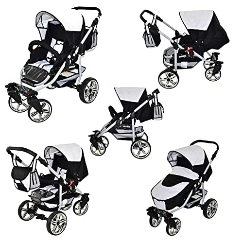 cochecito 3 en 1 todo en un conjunto completo de combo Isofix con el asiento del coche Matrix II de ChillyKids beis & crema 4en1 con Isofix