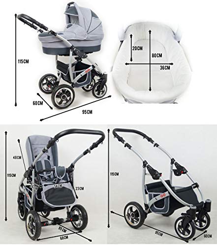 Cochecito de bebe 3 en 1 2 en 1 Trio Isofix silla de paseo New L-GO 2 by SaintBaby Light Pink 2in1 sin Silla de coche