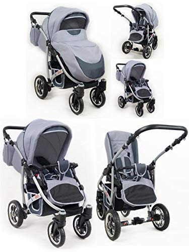 Cochecito de bebe 3 en 1 2 en 1 Trio Isofix silla de paseo New L-GO 2 by SaintBaby Magic Grey 2in1 sin Silla de coche