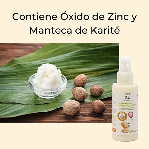 Crema Pañal Bebé 100 ml - Contiene Manteca de Karité y Óxido de Zinc - Previene las Irritaciones - Ideal Para Pieles más Delicadas - Crema para Cambio de Pañal - Crema para Bebé - Gu Planet