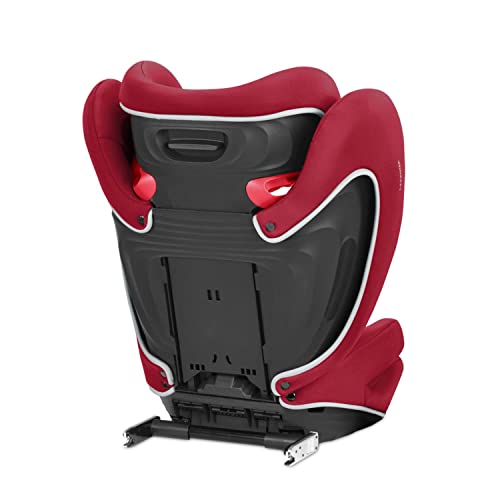 CYBEX Silver Silla de coche para niños Solution B2-Fix, Para coches con y sin Isofix, Grupo 2/3 (15-36 kg), Desde los 3 hasta los 12 años aprox., Rojo (Dynamic Red)