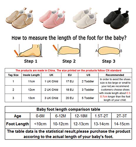 DEBAIJIA Bebé Primeros Pasos Zapatos 0-6M Niños Suave Suela Antideslizante Ligero Slip-on Zapatillas 17 EU Gold (0-6)