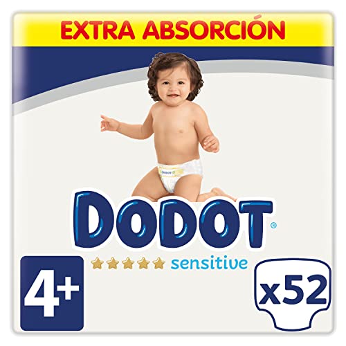 Dodot Sensitive Pañales Talla 4+, 52 Pañales - 10 - 15 kg