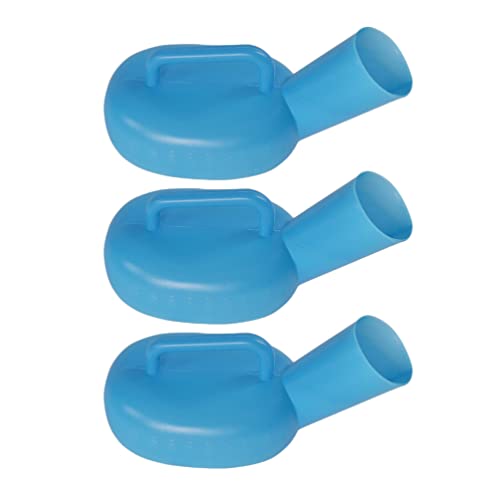 DOITOOL 3 piezas de orinal para hombres a prueba de derrames para hombre orinal portátil orinal para hospital, hogar, camping, coche, viaje (azul)