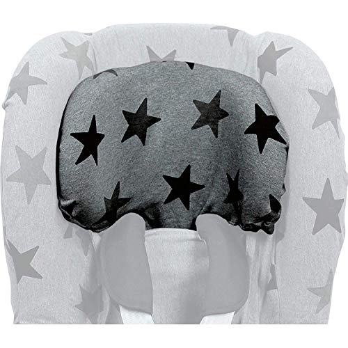 Dooky Grey Stars Funda De Asiento Infantil (ajuste Universal Para Muchos Modelos Populares, Grupo De Edad 1+ 9 - 18 Kg, Sistema De Cinturón De 3 Y 5 Puntos) (126826), Gris Con Estrellas