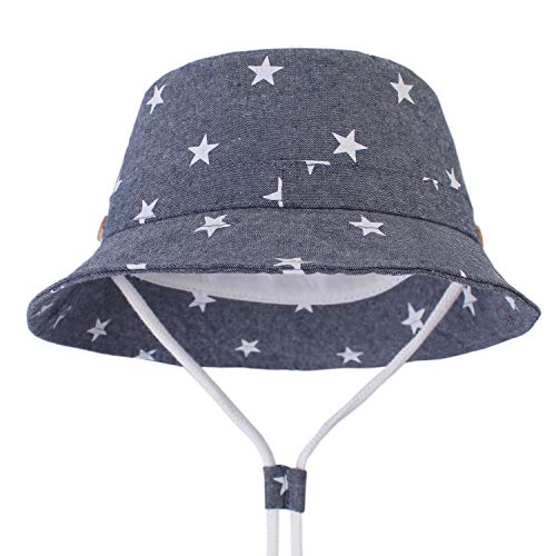 DRESHOW Unisexo Bebé Niña Niño Sombrero de Sol Verano Algodón Ajustable Pescador Gorra Protección de Sol Anti UV Para Exteriores/Natación/Playa/Piscina UPF 50+