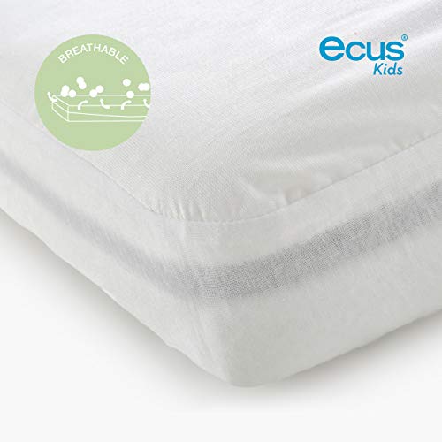 Ecus Kids Soft 3 en 1 - Protector colchón , Blanco, 80x50