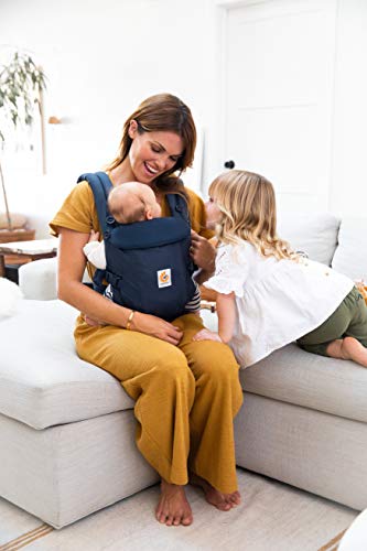 Ergobaby Mochila Portabebés Ergonómicas para Recién Nacido a 20kg, Adapt 3-Posiciones (Midnight Blue) (BCAPEAMIDBLU)