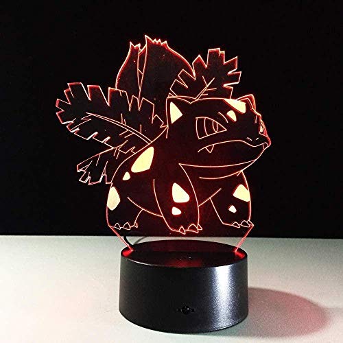 Festival 3D Lámpara de Ilusión Luz de Noche Led Pokemon Pikachu Juguetes para Niños USB E Pocket Monster Ara Factory Venta Al por Mayor Habitación Casa Amigo Regalo para Niños