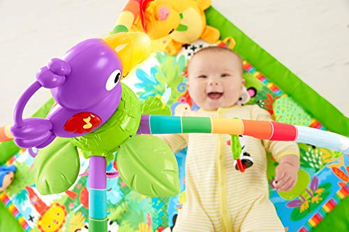 Fisher-Price Gimnasio Musical Infantil Animalitos de la Selva - Juguete - Con Música, Luces, Sonidos y Manta Lavable - Regalo para Bebés de 0+ Meses